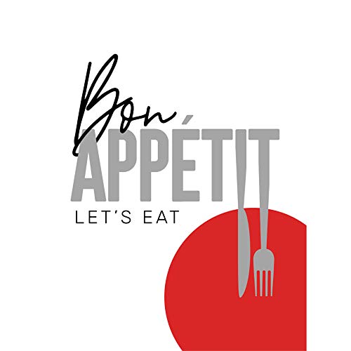 Wee Blue Coo Bon Appetit Typography Canvas Wall Art Print