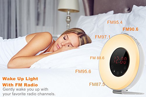 Sunlight-Alarm-ClockBest-Sunrise-Wake-Up-Light-with-6-Nature-Sounds-For-Heavy-SleepersFM-Radio-Touch-Control-With-USB-Charger-Sunset-Simulator-Alarm-Clock