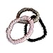 Thin Fashion Designer Silk Scrunchies for Women, Hair Ties, Pink, Wrist Bands (Black,khaki,Pink)