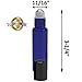 Kaith Cobalt Blue Glass Roll on Bottles with Stainless Steel Ball and Black Plastic Lids, 10ml (1/3 oz.) - Set of 6