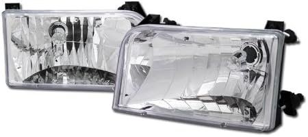 Trucks R Us 92-96 FORD F150/BRONCO CRYSTAL HEADLIGHTS W/O LIGHT BULBS (CHROME)