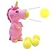 UMFun Pink Unicorn Popper Toys with 5 Soft Foam Balls Battle Toy Kids Toy