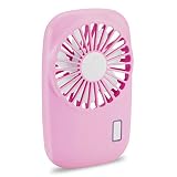 Aluan Handheld Fan Mini Fan Powerful Small Personal Portable Fan Speed Adjustable USB Rechargeable Cooling for Kids Girls Woman Home Office Outdoor Travel, Pink