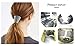 2 Pieces Hair Cuff Women Plastic Hair Clips Ponytail Hair Cuff Headwear Hair Holder Girl(Silver&Gold)