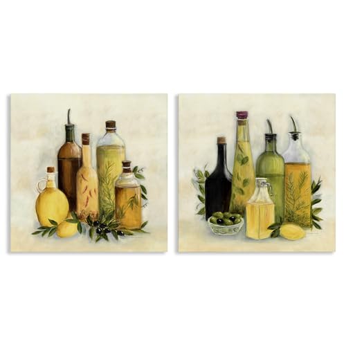 Stupell Industries Italian Kitchen Cooking Oils 2 Piece Canvas Wall Art Set Des…