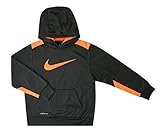 Nike Youth Boy's KO 3.0 Training Pullover Hoodie, Anthracite Orange (Medium)