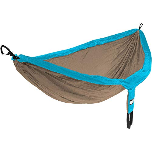 ENO - Eagles Nest Outfitters DoubleNest Hammock, Portable Hammock for Two, Teal/Khaki