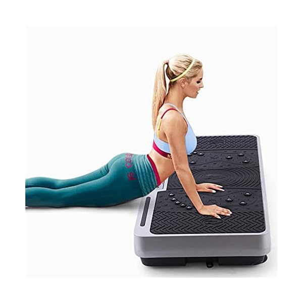 Vibration Exercise Machine, Vibration Plate With Bluetooth Speaker, 6 Program Modes, 2 Resistance Bands, Remote Control, Vibrating Home Power Plate Fitness Trainer For Weight Loss.