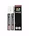 Premium White Liquid Chalk Marker Dual tip Reversible Pens by PICTONITE 2 Pack 6mm Fine Nib Perfect for Kids Art Bistro Boards Glass