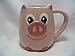 3-d Figural Pink Pig Piggy 16 Oz Coffee Tea Mug Cup Hand Painted By Tag