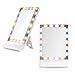 Makeup Mirror with Lights , LED Lighted Movable Vanity Mirror Bright LED Magnification Large Screen Touch Dimmable (White)