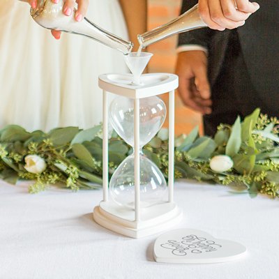 Cathy's Concepts Personalized Hourglass Sand Ceremony, Silver - Thumbnail 2