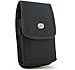 FOR CAT S30 Vertical Rugged Canvas Case Cover Holster with Fixed Belt Clip and Belt Loop * Fits phone w/ Single Layer Case on it *