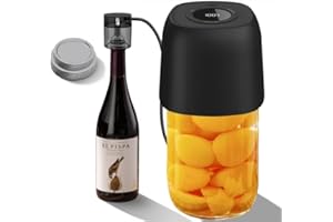 ATTIKBIZ Mason Jar Vacuum Sealer, 3 in 1 Automatic Vacuum Sealer for Jars with Food Vacuum Pump & Wine Saver Pump, Jar Vacuum Sealer for Canning Jars with Wide and Regular Mouth Mason Lids
