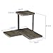 SRIWATANA Rustic Corner Shelf, 2-Tier Wood Wall Shelf, Wall Mounted Storage Shelves for Bedroom, Living Room, Bathroom, Weathered Grey