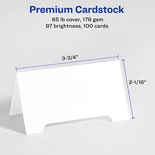 Avery Printable Arched Tent Cards With Sure Feed Technology, 2-1/16" X ...