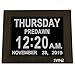 SVINZ 8’’ Extra Large Digital Calendar Day Clock for Elderly, 3 Alarms Dementia Clock for Impaired Vision, Memory Loss Clock with 2 Auto Dimming Option, Wood Grain