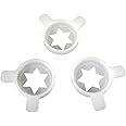 3 Pieces Hexagram Modelling Caps Ice Cream Machine Modeling Kit, Spare Parts For Soft Serve Ice Cream Machine, Plastic Nozzle Lids Styling Hat Accessories 29mm Inner Diameter