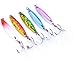 Aorace 5pcs/lot 7.7cm 28g Fishing Metal Lure Lead Fish Hook with Feather Crankbaits Bass
