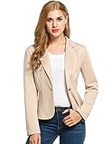 ANGVNS Women Casual Long Sleeve Turn Down Collar Slim Waist Blazers Jackets for Work