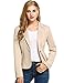 ANGVNS Women Casual Long Sleeve Turn Down Collar Slim Waist Blazers Jackets for Work