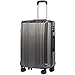 Coolife Luggage Suitcase PC+ABS with TSA Lock Spinner Carry on Hardshell Lightweight 20in 24in 28in (grey, L(28IN))