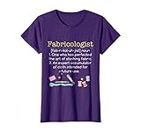 Womens Fabricologist Funny Quilter GIfts Apparel Clothing XL Purple