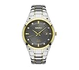 Seiko Men's Solar Two-Tone Watch with Diamond Accents