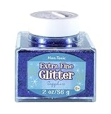 Sulyn Extra Fine Sapphire Blue Glitter Stacker Jar, 2 ounces, Non-Toxic, Stackable and Reusable Jar, Multiple Slot Openings for Easy Dispensing and Mess Reduction, Blue Glitter, SUL50867