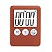 12 Pack Small Mini Digital Kitchen Timer Magnetic Countdown Up Minute Second Timer (6 Brown,6 Blue)