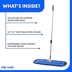 Tidy Tools Commercial Dust Mop & Floor Sweeper, 24