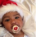 Funny Baby Mustache Red Kiss Lips Pacifier for