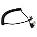 Coiled Mini USB Cable - Rerii Left Angled Coiled USB 2.0 to Mini USB Cable, Charging and Date SYNC transferring, Spring, Coiled Mini USB Cable Cord For The Device With Mini USB Port