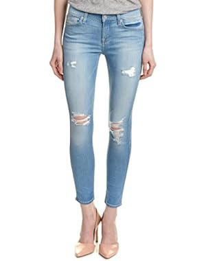 7 For All Mankind Gwenevere Light Sky Blue Ankle Skinny Leg