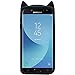 Galaxy J5 Pro (2017) Case, MC Fashion Cute 3D Party Meow Cat Ears Kitty Whiskers Slim Soft Protective Silicone Case for Samsung Galaxy J5 Pro (2017) International Version (Black)