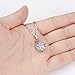 JEWELRIESHOP Super Bling Bling Classic Design Cubic Zirconia CZ Pear Shape Tear Drop Pendant Necklace