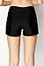 HOLYSNOW Women Swim Yoga BoardShorts Plus Size Sun Pretection Beach Bottoms, Black, XXL(US 20-22)