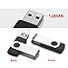 MOSDART USB2.0 128MB(NOT 128GB) Flash Drive, Swivel Design with LED Indicator, Keychain Loop, FAT32 Memory Stick for Data Storage, Black(Pack of 10)