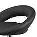 LANGRIA Paris Bar Stools Set with Leatherette Exterior, Adjustable Gas Lift, Chrome Plated Footrest and Base for Bar, Counter or Home (2 PCS, Black)
