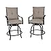 Ulax furniture Outdoor 2-Piece Counter Height Swivel Bar Stools High Patio Dining Chair Set