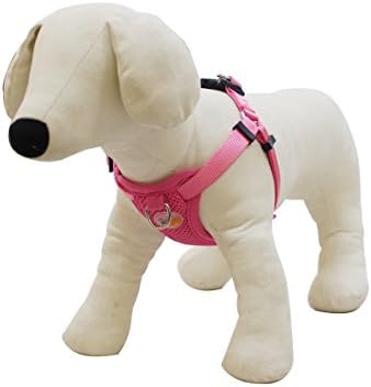 Ondoing Dog Harness Soft Mesh Pet Vest Harness No Pull Adjustable for Puppy Cat Costume Pink M