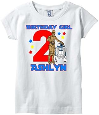 Star Wars C3PO R2D2 Birthday Shirt, Star Wars C3PO R2D2 Birthday Shirt For Girls, Personalized Girls Star Wars C3PO R2D2 Birthday Shirt, Customized Star Wars C3PO R2D2 Birthday Shirt