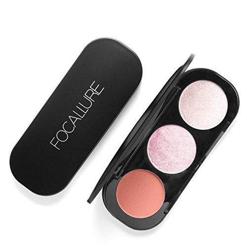 Spdoo Shimmer Highlighter & Bronzer & Blush 3 in 1 Cosmetic Powder Palette - Thumbnail 6