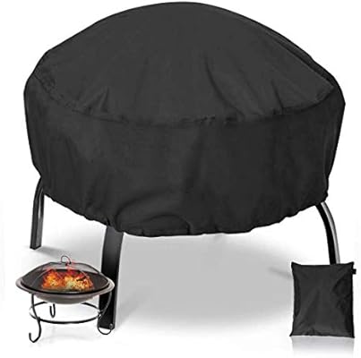 Nasum Fire Pit Cover Round 36x36 Inch Waterproof 420d Heavy Duty