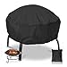 NASUM Fire Pit Cover Round 36x36 Inch Waterproof 420D Heavy Duty Round Patio Fire Bowl Cover Round Firepit Cover with Thick PVC Coating - Black