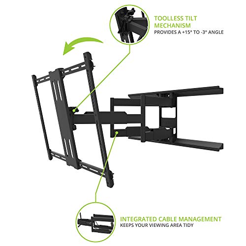 Kanto PX720 Articulating Full Motion TV Wall Mount for 42inch to 100