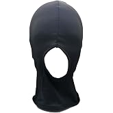 Black Full Face Balaclava, Elastic Head Masquerade Mask, Costume Headwear