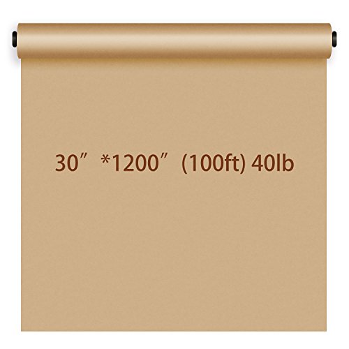MICGEEK Kraft Paper Roll-30''x1200''(100ft) Brown Butcher Paper FDA Approved 100% Recycled Materials Great For Gift Wrapping, Packing, Craft, Art, Kids Canvas, Banquet - Thumbnail 7