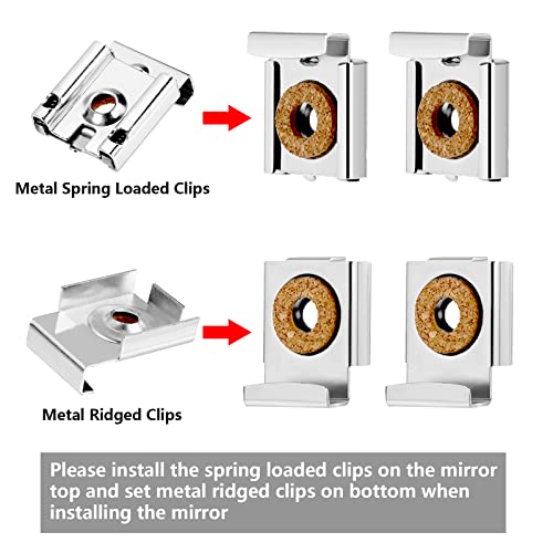 Spring Loaded Mirror Hanger Clips Mirror Mounting Clips Mirror Wall