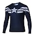 G-Like Men's Winter Solider Long T-shirt Captain America Top Fashion Running Shirt (Large)